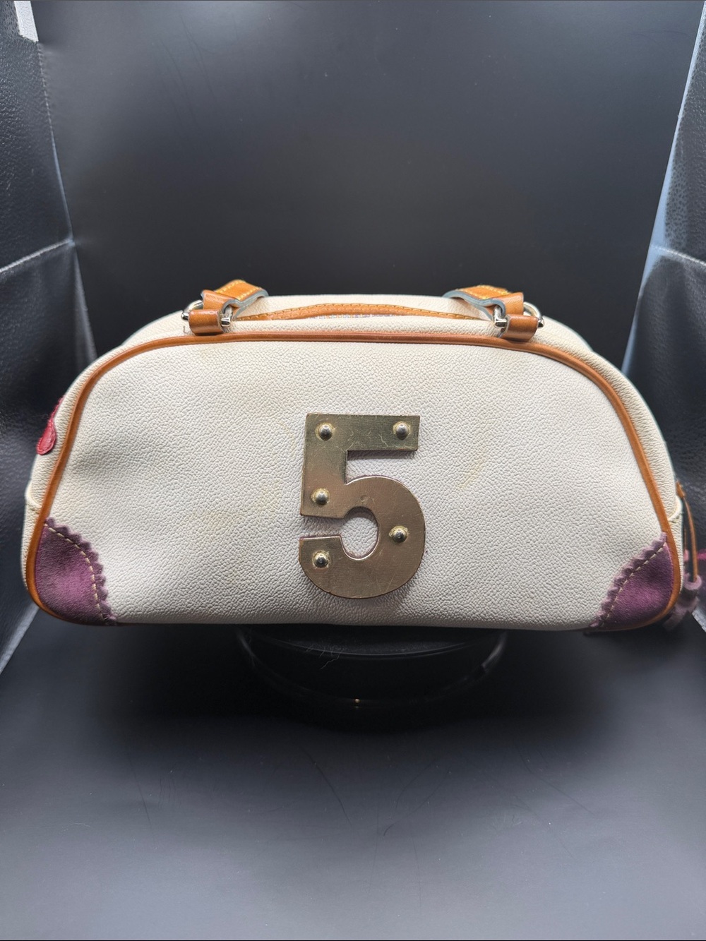 RARE - VINTAGE - Dooney & Bourke Lindsay Lohan #5 Rainbow IT Bag - Picture 3 of 15